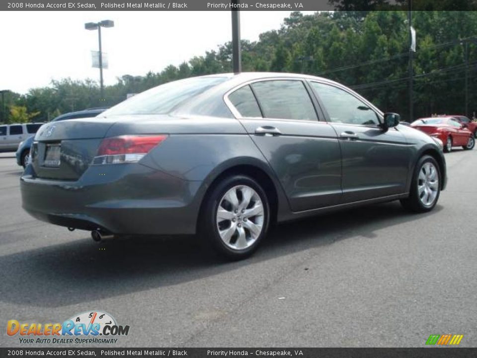 2008 Honda Accord EX Sedan Polished Metal Metallic / Black Photo #6