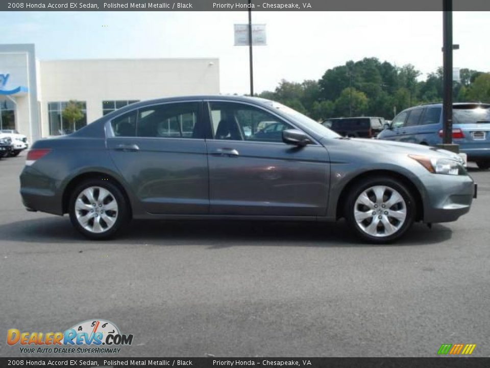 2008 Honda Accord EX Sedan Polished Metal Metallic / Black Photo #7