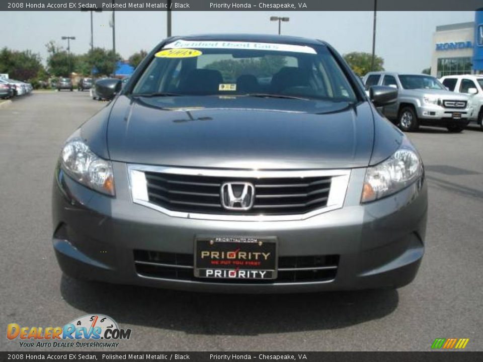 2008 Honda Accord EX Sedan Polished Metal Metallic / Black Photo #9