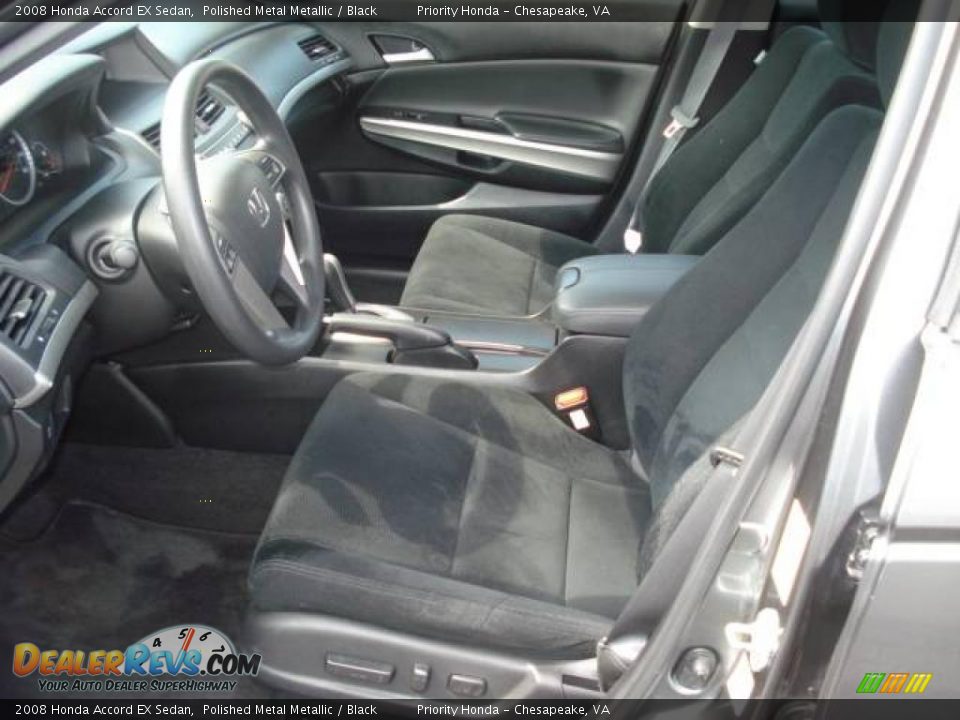 2008 Honda Accord EX Sedan Polished Metal Metallic / Black Photo #10