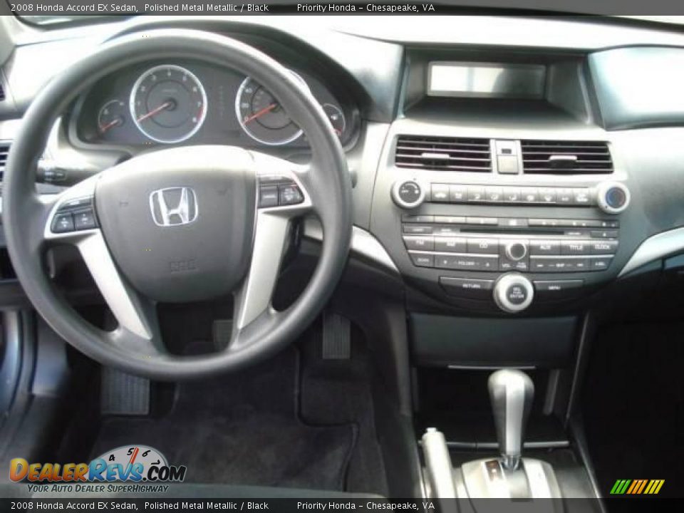 2008 Honda Accord EX Sedan Polished Metal Metallic / Black Photo #12