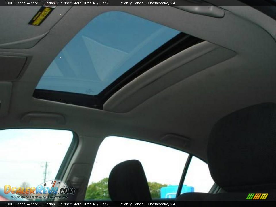 2008 Honda Accord EX Sedan Polished Metal Metallic / Black Photo #13
