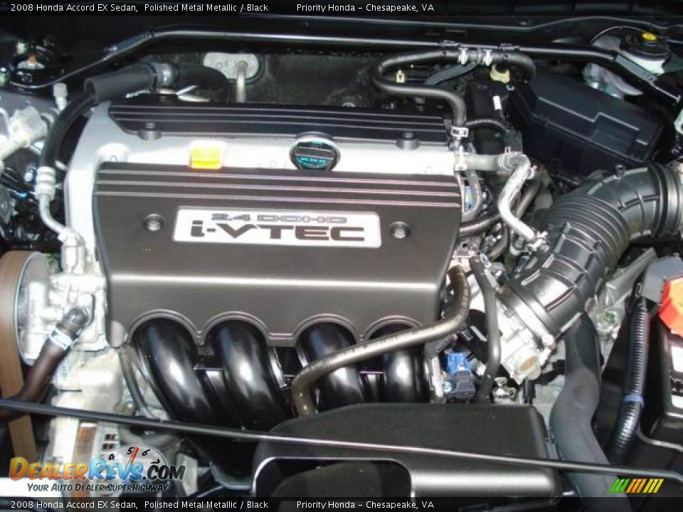 2008 Honda Accord EX Sedan Polished Metal Metallic / Black Photo #22