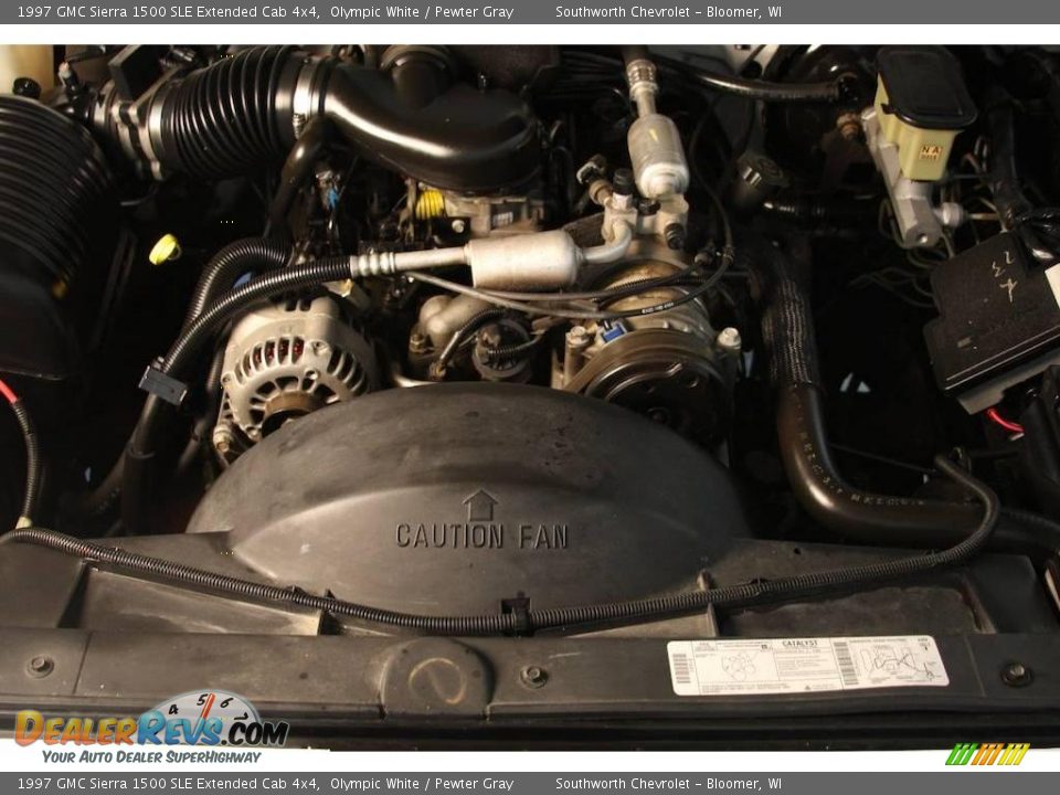 1997 GMC Sierra 1500 SLE Extended Cab 4x4 Olympic White / Pewter Gray Photo #9
