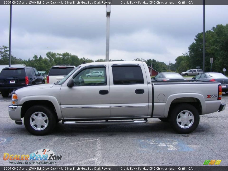 2006 GMC Sierra 1500 SLT Crew Cab 4x4 Silver Birch Metallic / Dark Pewter Photo #5