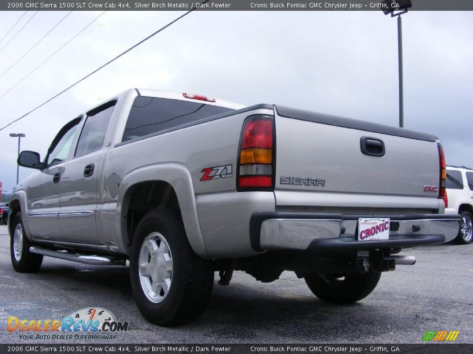 2006 GMC Sierra 1500 SLT Crew Cab 4x4 Silver Birch Metallic / Dark Pewter Photo #6