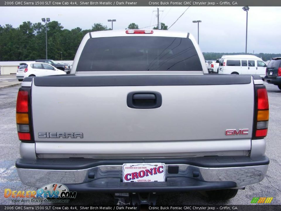2006 GMC Sierra 1500 SLT Crew Cab 4x4 Silver Birch Metallic / Dark Pewter Photo #7