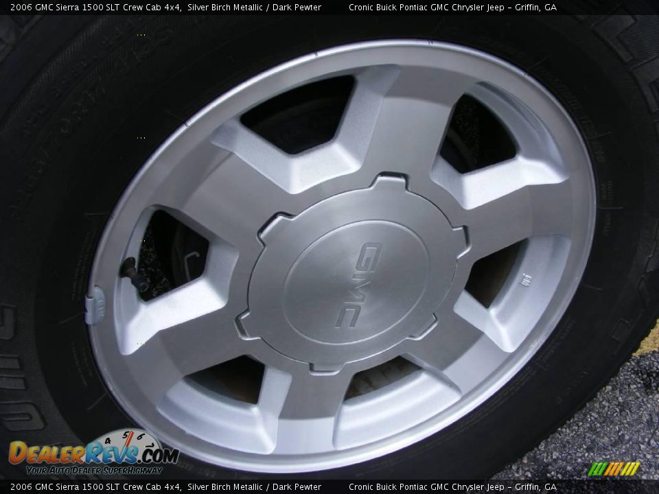 2006 GMC Sierra 1500 SLT Crew Cab 4x4 Silver Birch Metallic / Dark Pewter Photo #9
