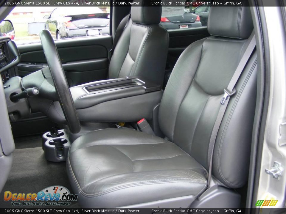 2006 GMC Sierra 1500 SLT Crew Cab 4x4 Silver Birch Metallic / Dark Pewter Photo #12
