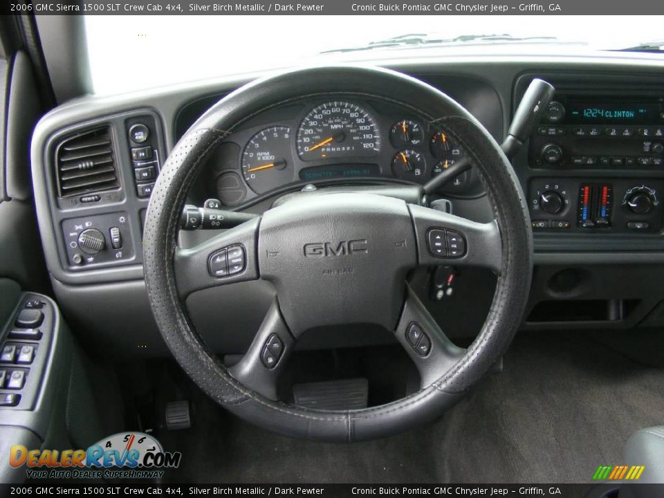 2006 GMC Sierra 1500 SLT Crew Cab 4x4 Silver Birch Metallic / Dark Pewter Photo #24