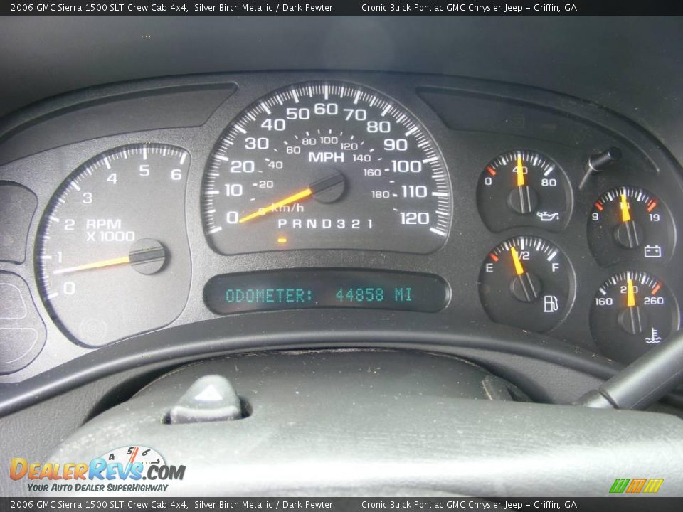 2006 GMC Sierra 1500 SLT Crew Cab 4x4 Silver Birch Metallic / Dark Pewter Photo #25