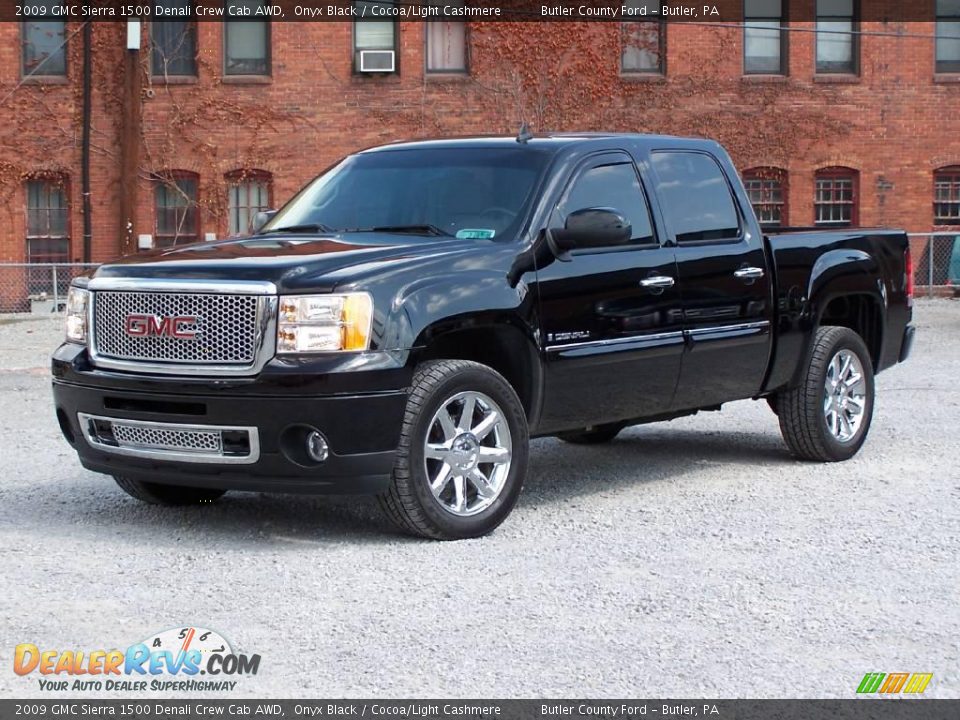 2009 GMC Sierra 1500 Denali Crew Cab AWD Onyx Black / Cocoa/Light Cashmere Photo #1