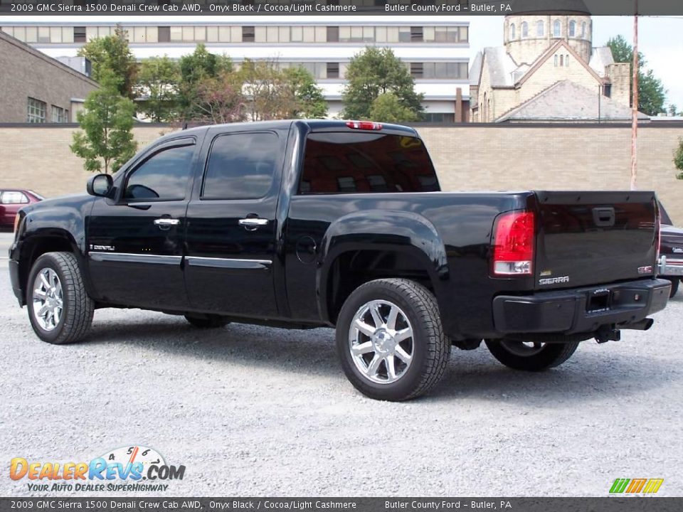 2009 GMC Sierra 1500 Denali Crew Cab AWD Onyx Black / Cocoa/Light Cashmere Photo #2