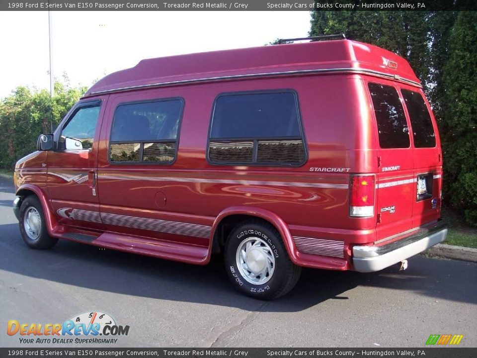 1998 Ford E Series Van E150 Passenger Conversion Toreador Red Metallic / Grey Photo #7