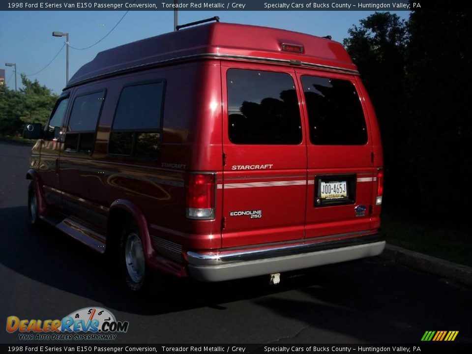 1998 Ford E Series Van E150 Passenger Conversion Toreador Red Metallic / Grey Photo #10