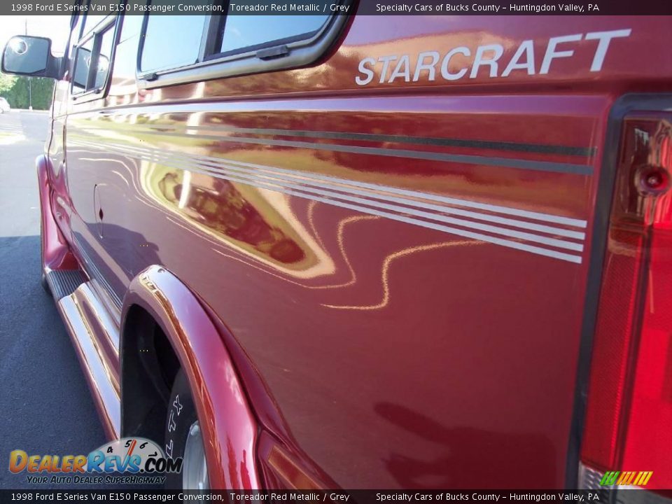 1998 Ford E Series Van E150 Passenger Conversion Toreador Red Metallic / Grey Photo #11