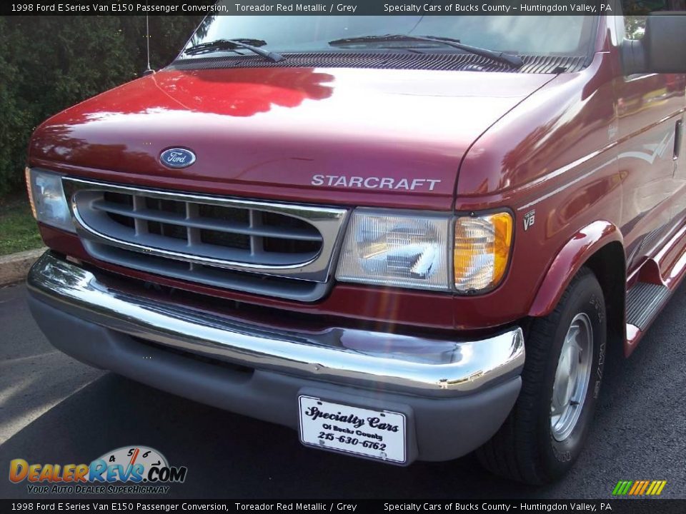 1998 Ford E Series Van E150 Passenger Conversion Toreador Red Metallic / Grey Photo #12