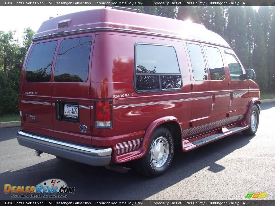 1998 Ford E Series Van E150 Passenger Conversion Toreador Red Metallic / Grey Photo #19