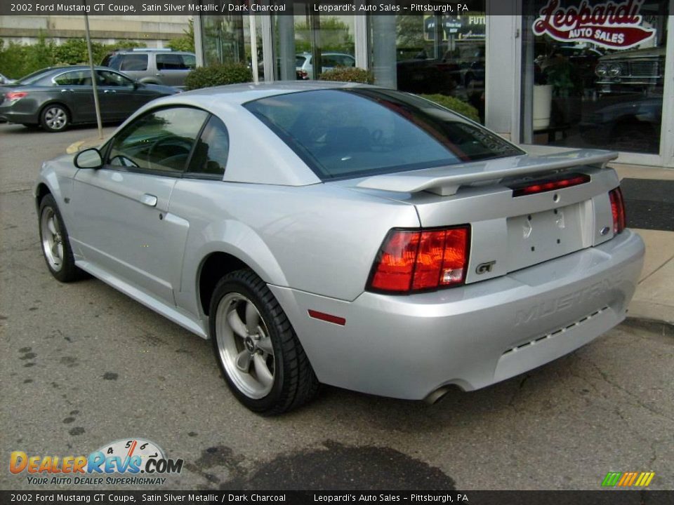 2002 Ford Mustang GT Coupe Satin Silver Metallic / Dark Charcoal Photo #3