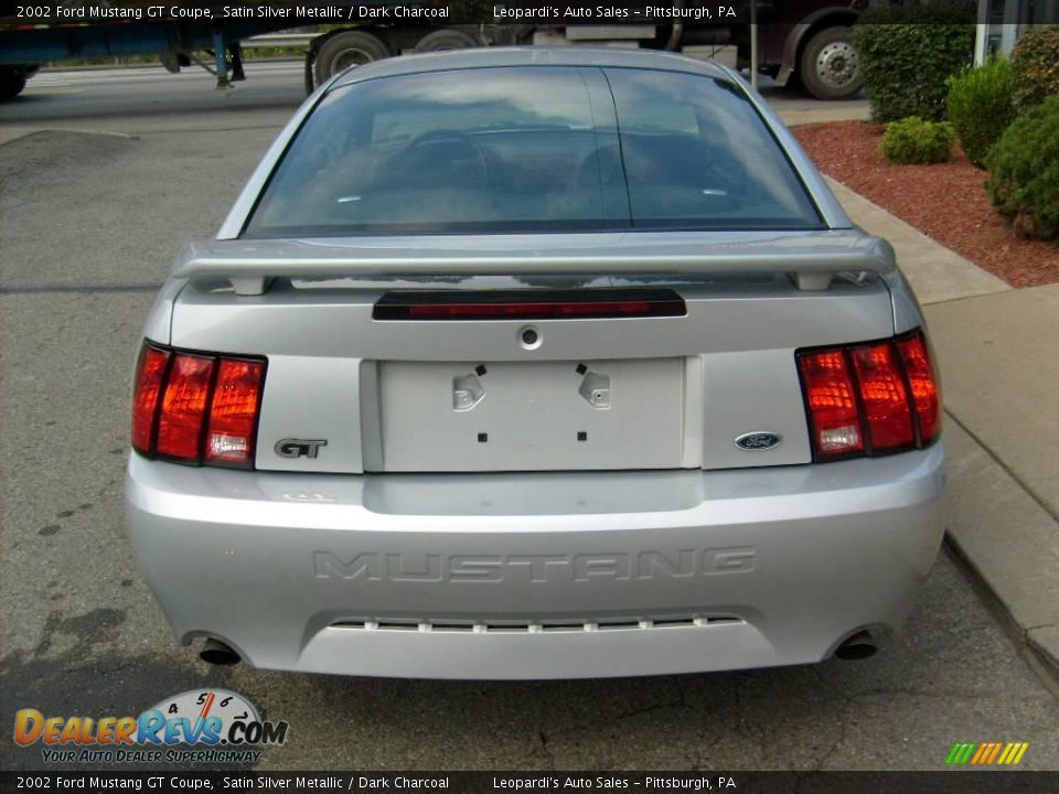 2002 Ford Mustang GT Coupe Satin Silver Metallic / Dark Charcoal Photo #4