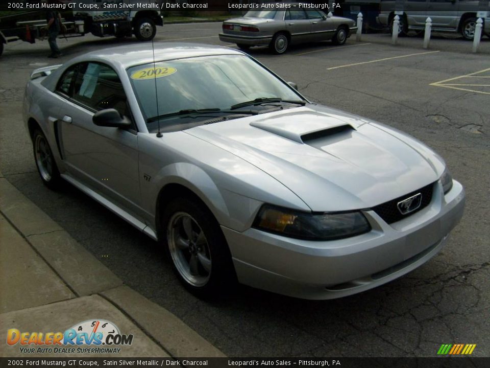 2002 Ford Mustang GT Coupe Satin Silver Metallic / Dark Charcoal Photo #6
