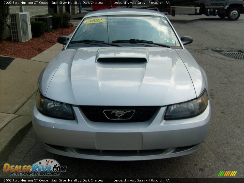 2002 Ford Mustang GT Coupe Satin Silver Metallic / Dark Charcoal Photo #7