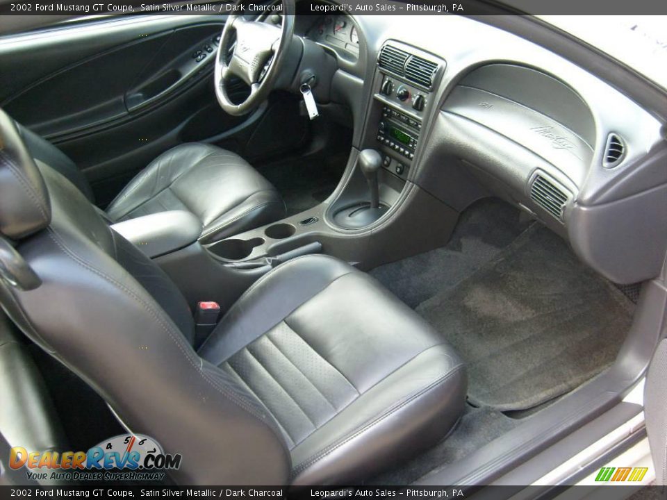 2002 Ford Mustang GT Coupe Satin Silver Metallic / Dark Charcoal Photo #12