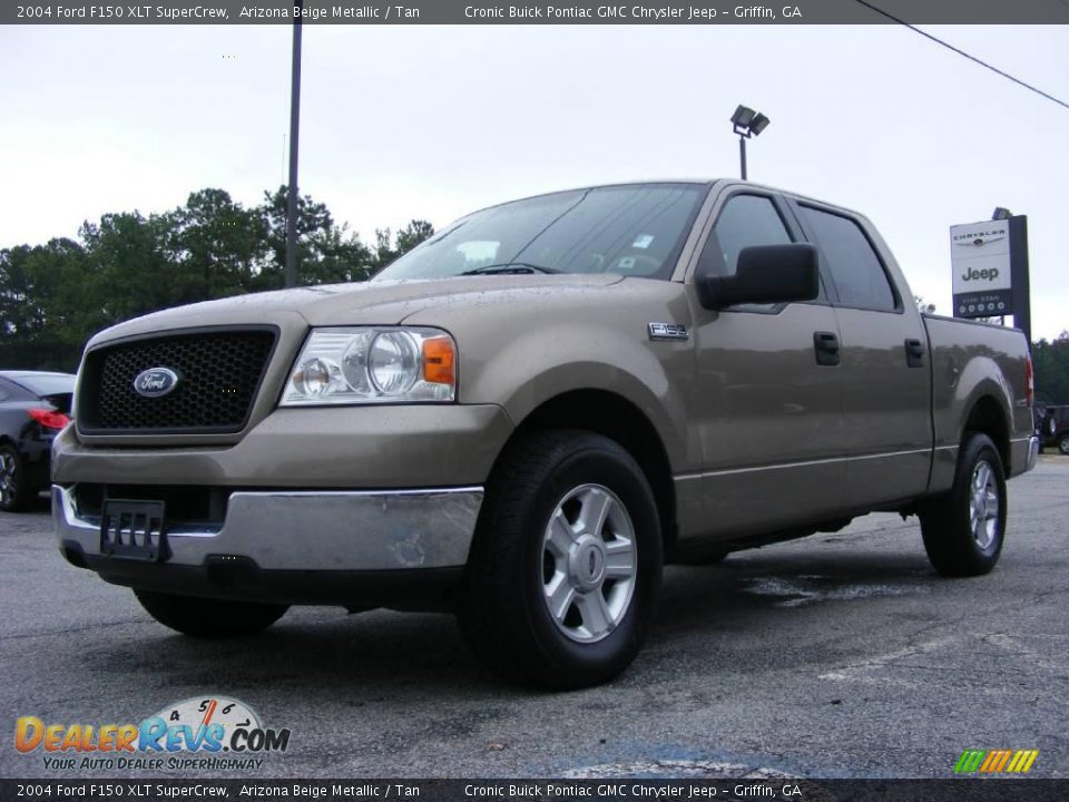 2004 Ford F150 XLT SuperCrew Arizona Beige Metallic / Tan Photo #4