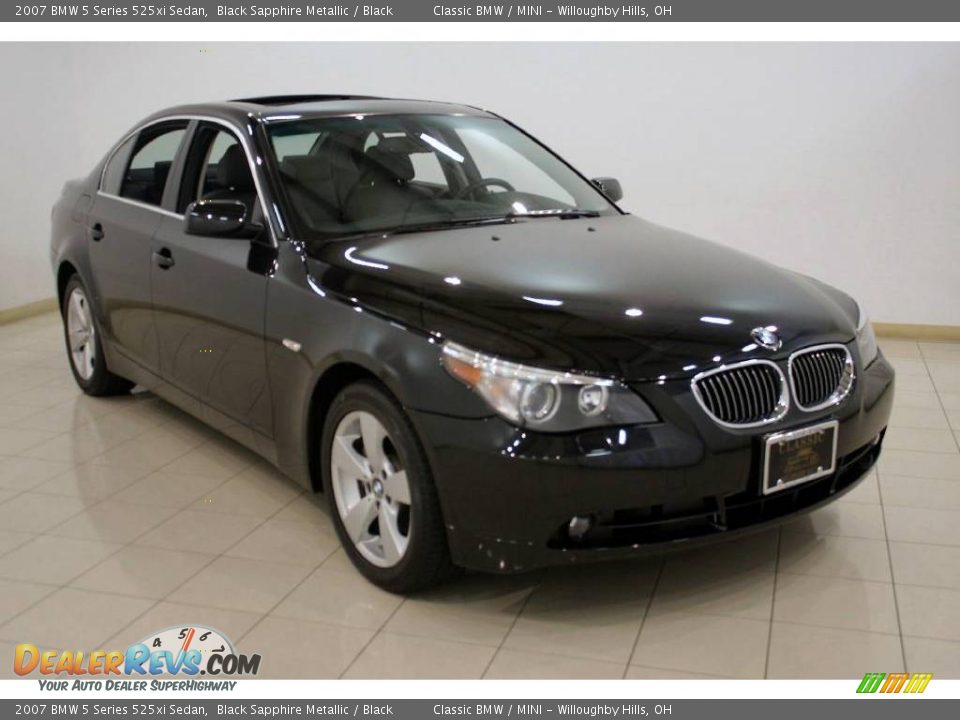 2007 BMW 5 Series 525xi Sedan Black Sapphire Metallic / Black Photo #1