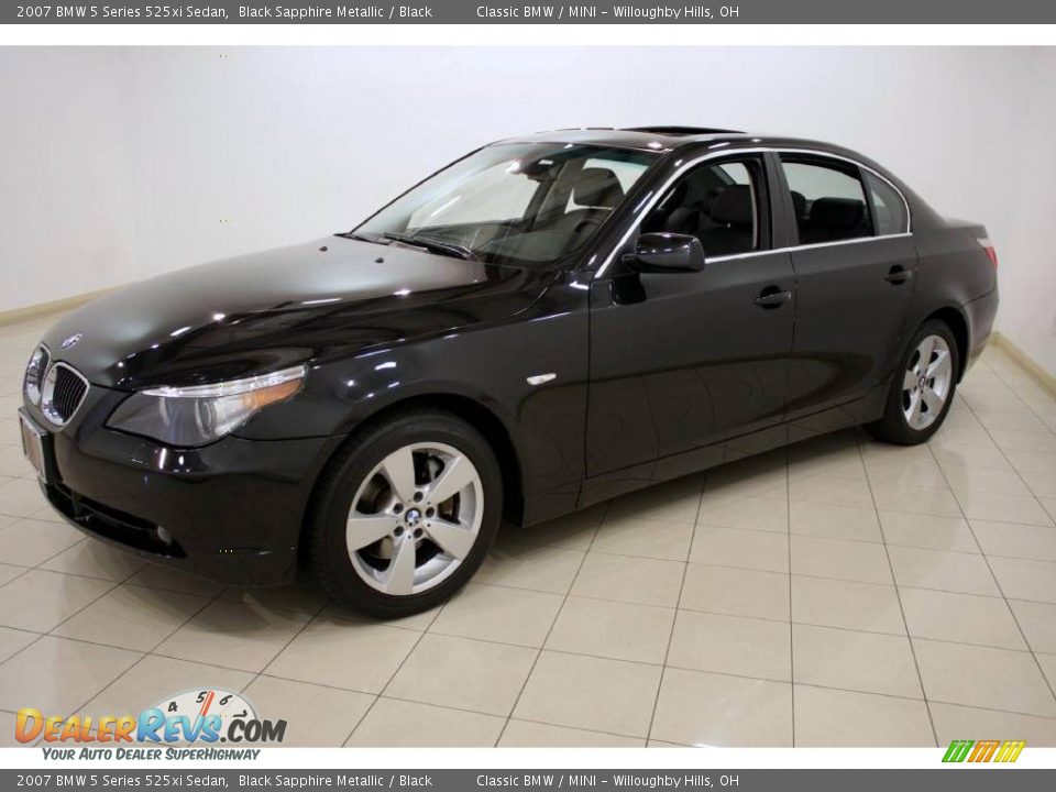 2007 BMW 5 Series 525xi Sedan Black Sapphire Metallic / Black Photo #3