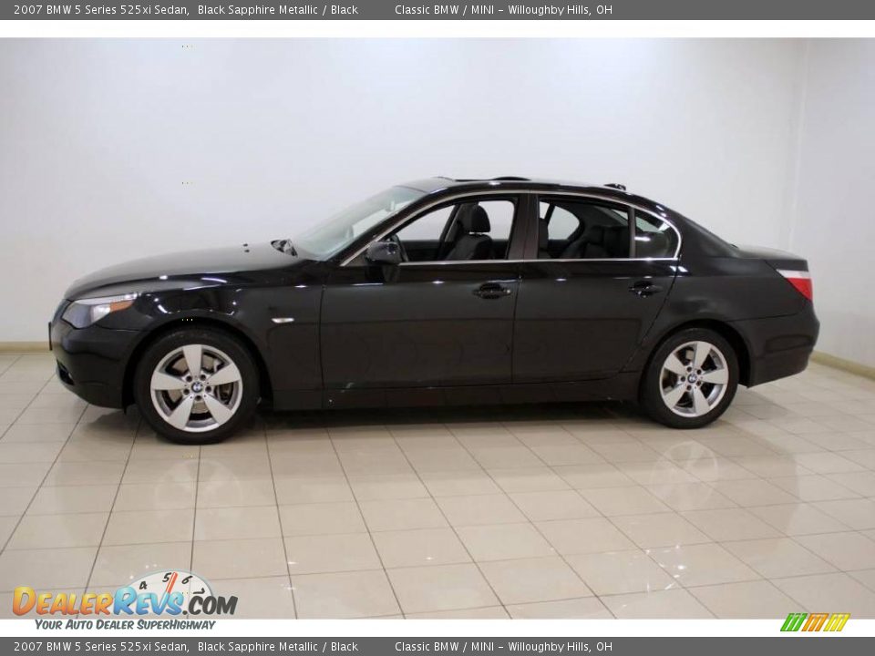 2007 BMW 5 Series 525xi Sedan Black Sapphire Metallic / Black Photo #4