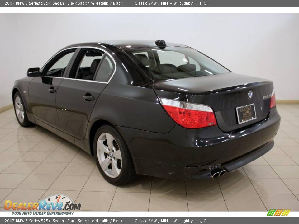2007 BMW 5 Series 525xi Sedan Black Sapphire Metallic / Black Photo #5