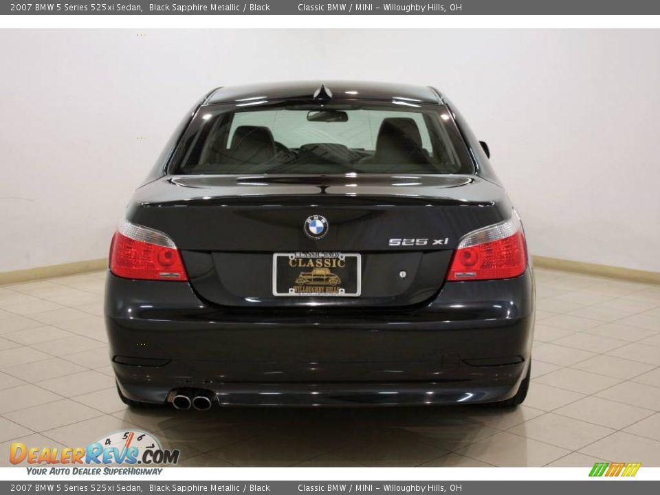 2007 BMW 5 Series 525xi Sedan Black Sapphire Metallic / Black Photo #6