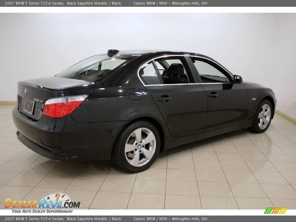 2007 BMW 5 Series 525xi Sedan Black Sapphire Metallic / Black Photo #7