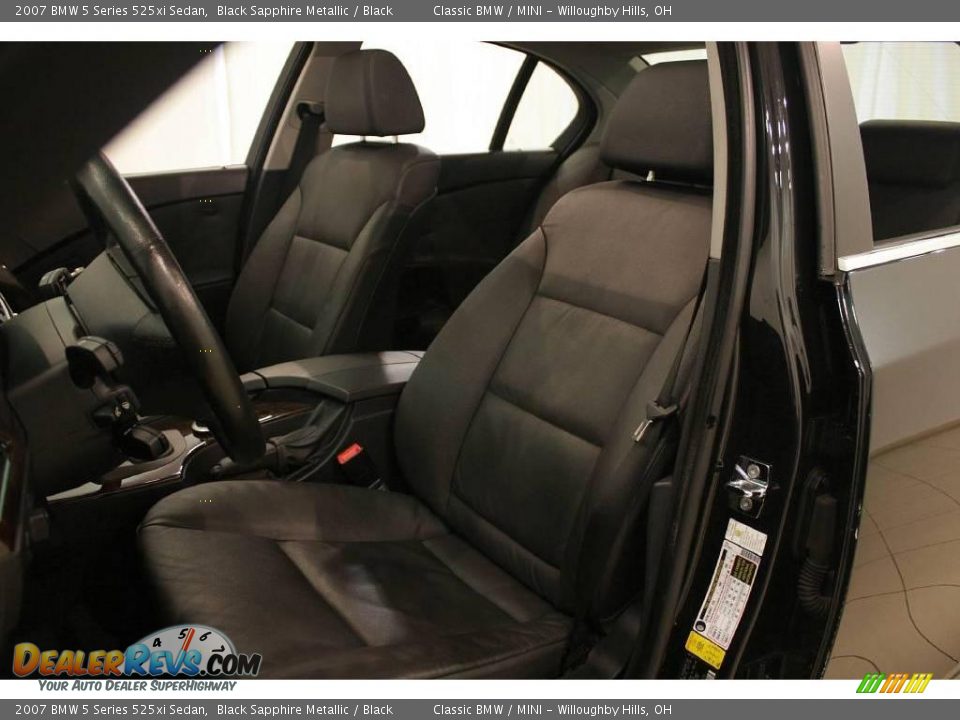 2007 BMW 5 Series 525xi Sedan Black Sapphire Metallic / Black Photo #11