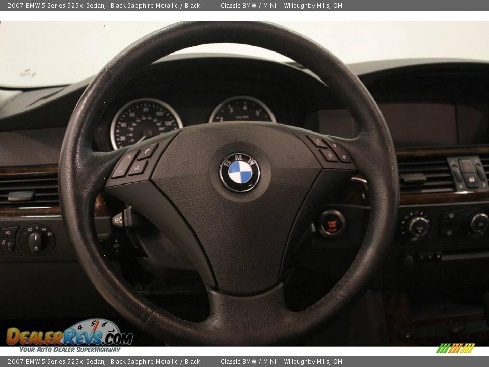 2007 BMW 5 Series 525xi Sedan Black Sapphire Metallic / Black Photo #12