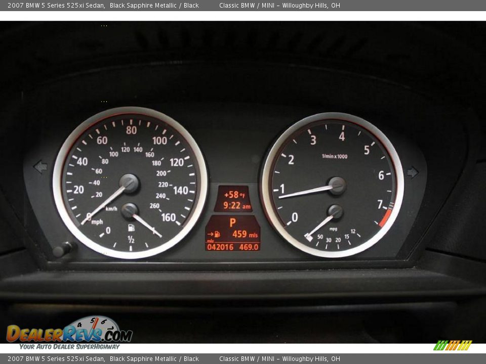 2007 BMW 5 Series 525xi Sedan Black Sapphire Metallic / Black Photo #13