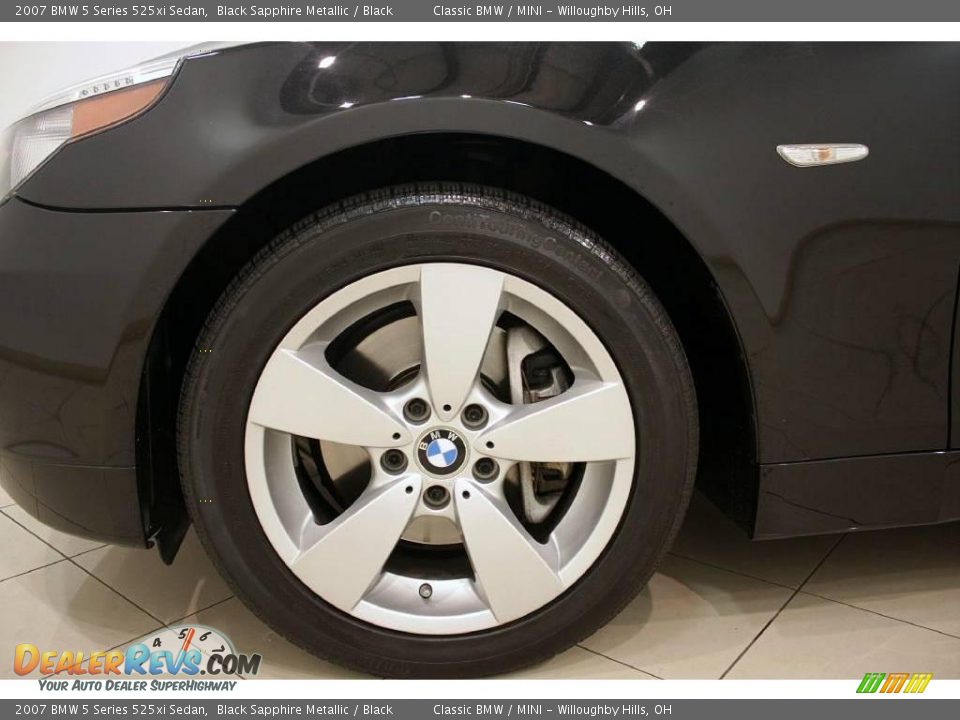 2007 BMW 5 Series 525xi Sedan Black Sapphire Metallic / Black Photo #26