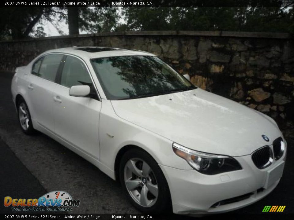 2007 BMW 5 Series 525i Sedan Alpine White / Beige Photo #1
