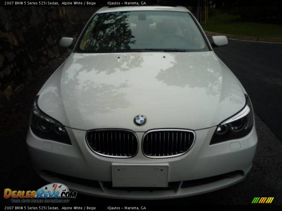 2007 BMW 5 Series 525i Sedan Alpine White / Beige Photo #3