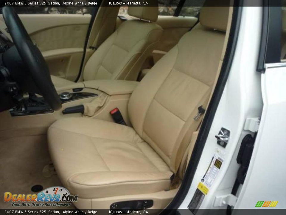 2007 BMW 5 Series 525i Sedan Alpine White / Beige Photo #8
