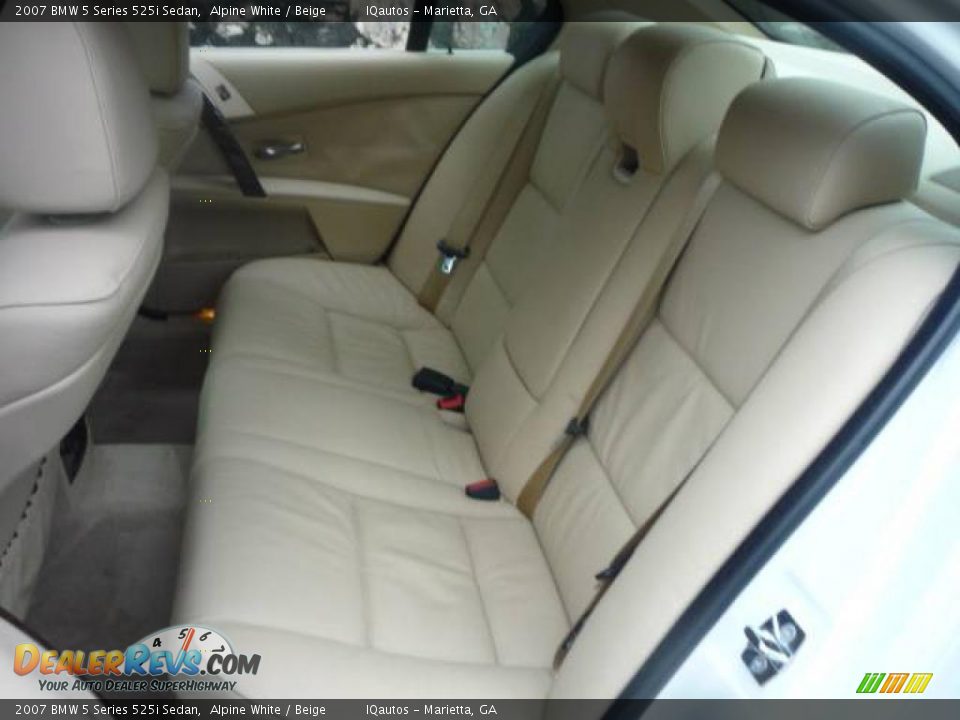 2007 BMW 5 Series 525i Sedan Alpine White / Beige Photo #9