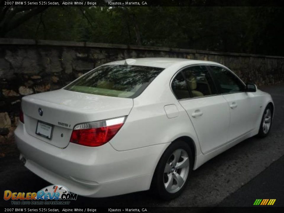 2007 BMW 5 Series 525i Sedan Alpine White / Beige Photo #10