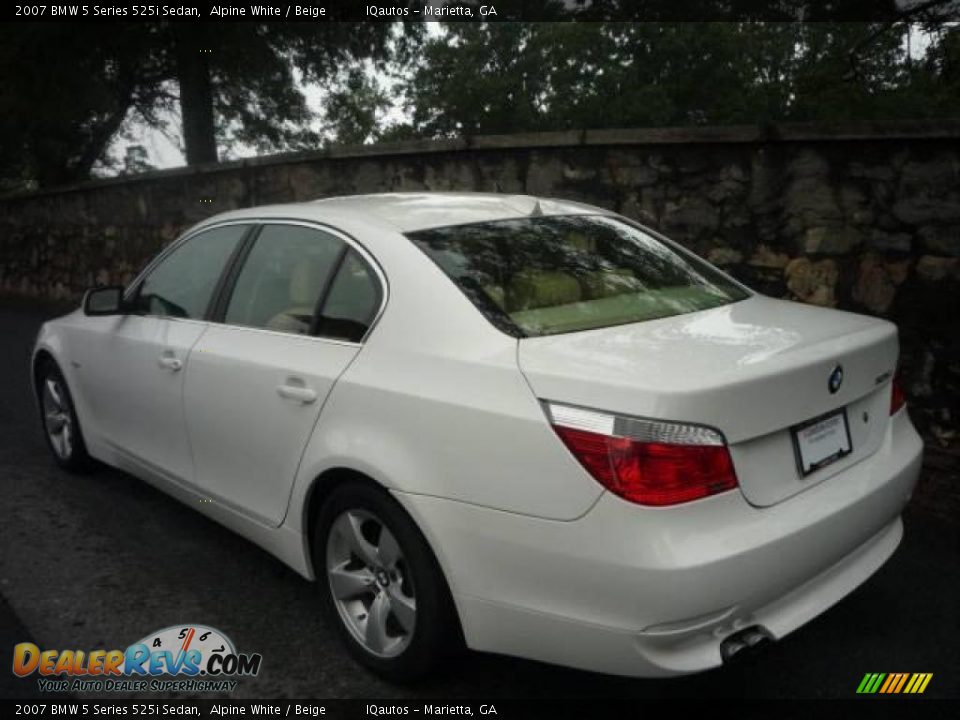 2007 BMW 5 Series 525i Sedan Alpine White / Beige Photo #11