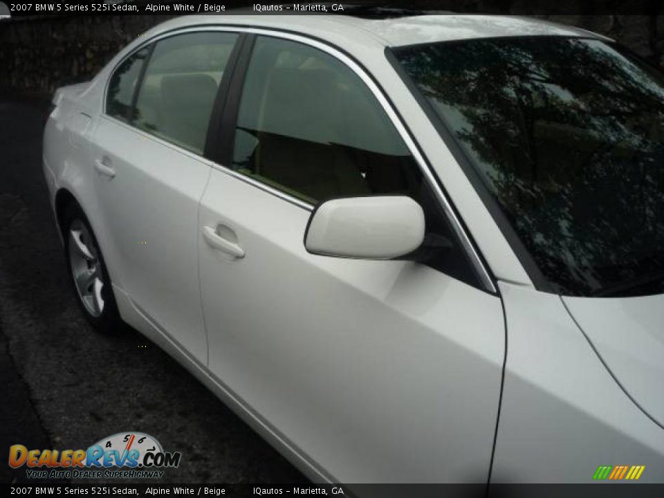2007 BMW 5 Series 525i Sedan Alpine White / Beige Photo #12