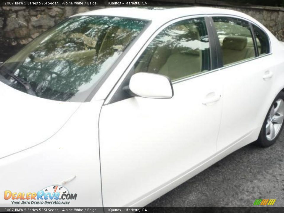 2007 BMW 5 Series 525i Sedan Alpine White / Beige Photo #13