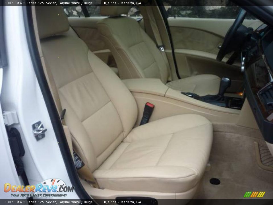 2007 BMW 5 Series 525i Sedan Alpine White / Beige Photo #16