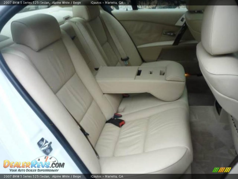 2007 BMW 5 Series 525i Sedan Alpine White / Beige Photo #17