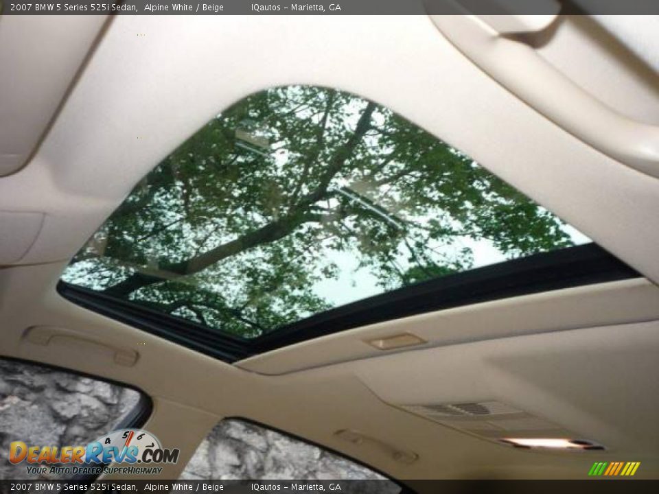 2007 BMW 5 Series 525i Sedan Alpine White / Beige Photo #20