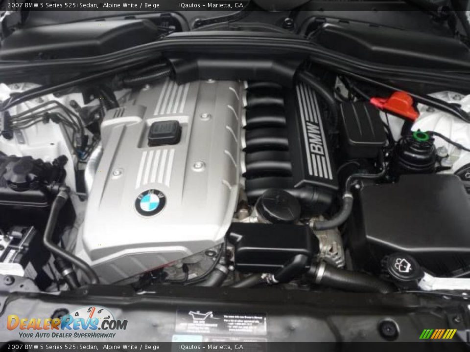 2007 BMW 5 Series 525i Sedan Alpine White / Beige Photo #25
